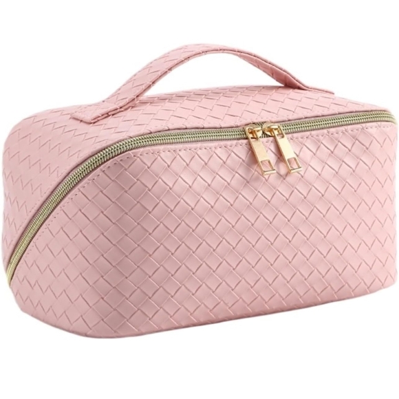 Handbags - Elegant Pink Woven Women's Bag